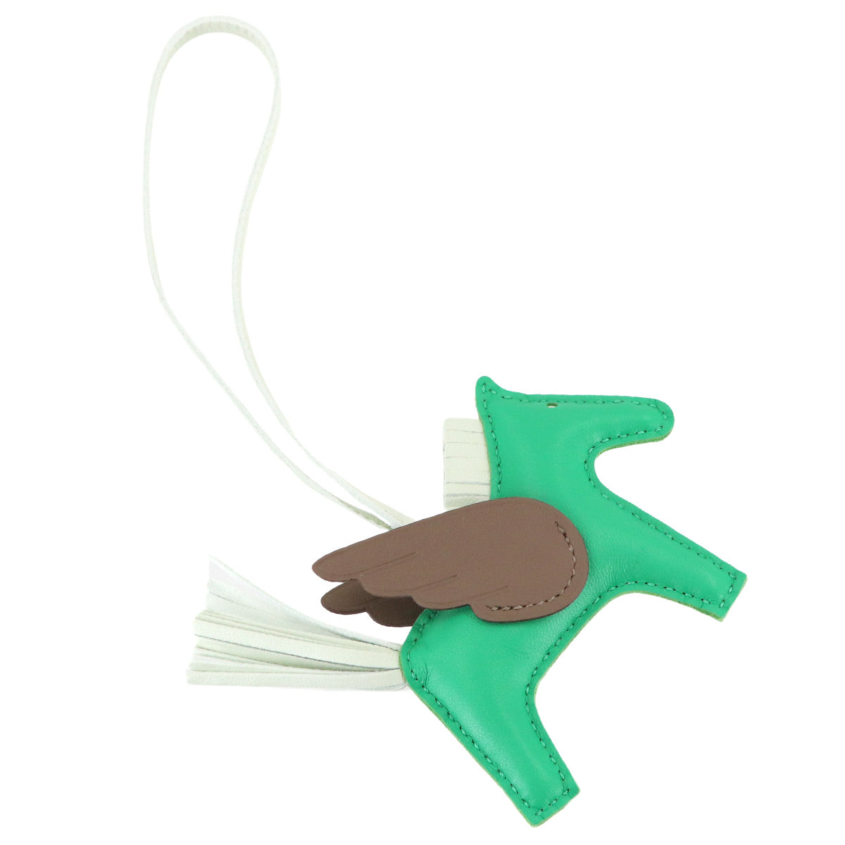 Rodeo Pegasus PM Bag Charm Agneau Milo Menthe Vert Fizz Etoupe