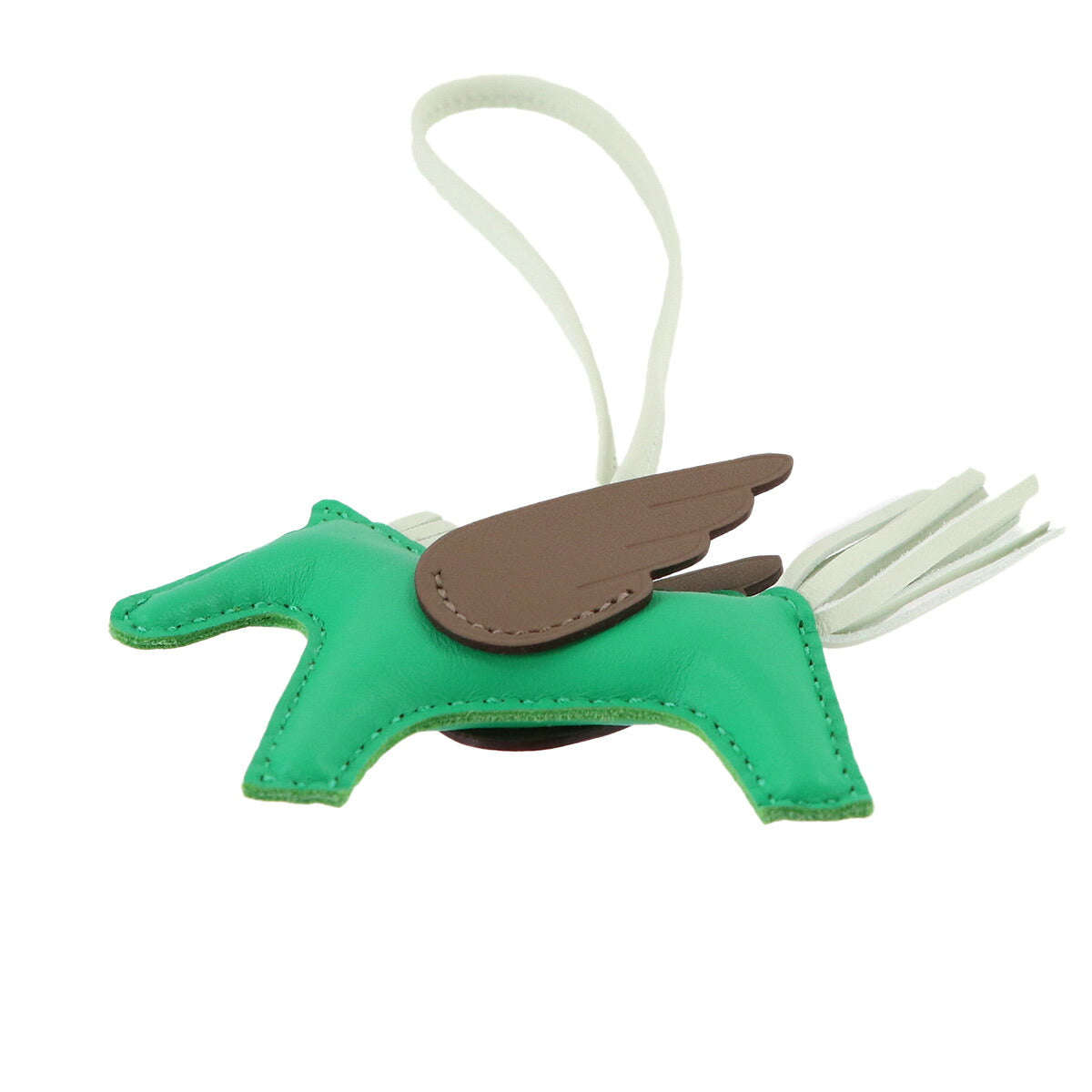 Rodeo Pegasus PM Bag Charm Agneau Milo Menthe Vert Fizz Etoupe