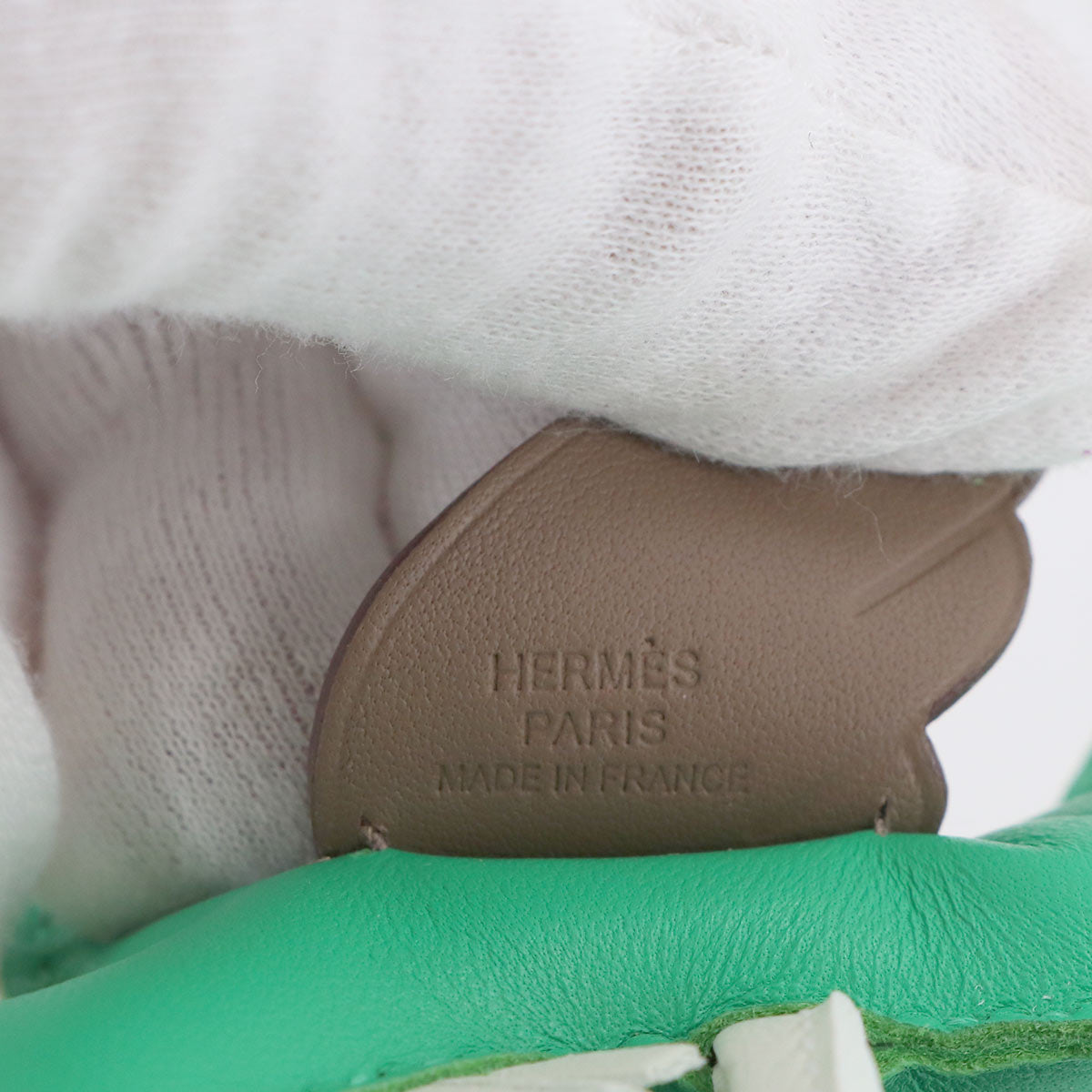 Rodeo Pegasus PM Bag Charm Agneau Milo Menthe Vert Fizz Etoupe