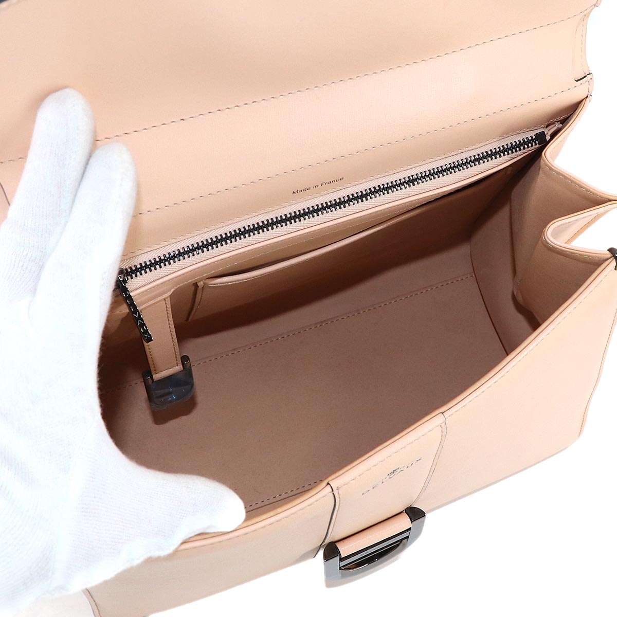 Brillant MM Hand Shoulder Bag Leather Pinkbeige Purse