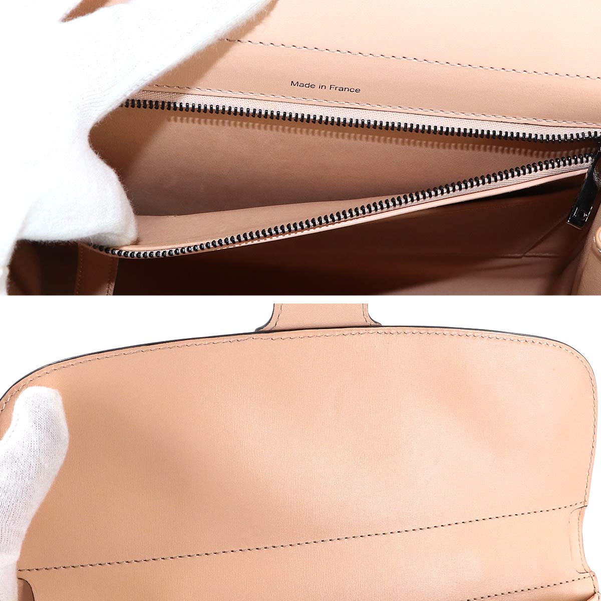 Brillant MM Hand Shoulder Bag Leather Pinkbeige Purse