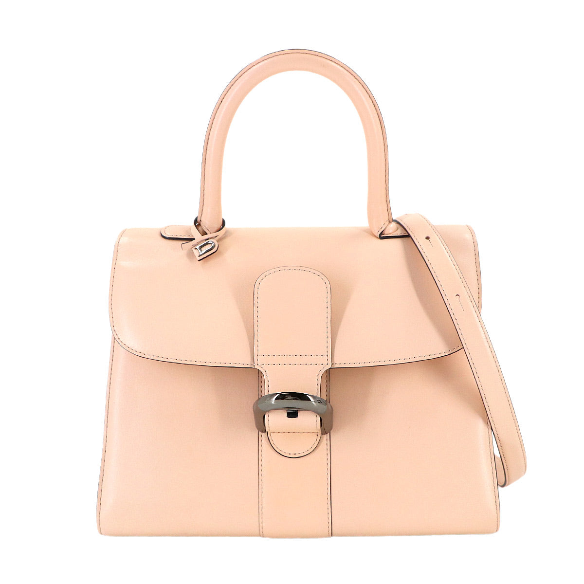 Brillant MM Hand Shoulder Bag Leather Pinkbeige Purse