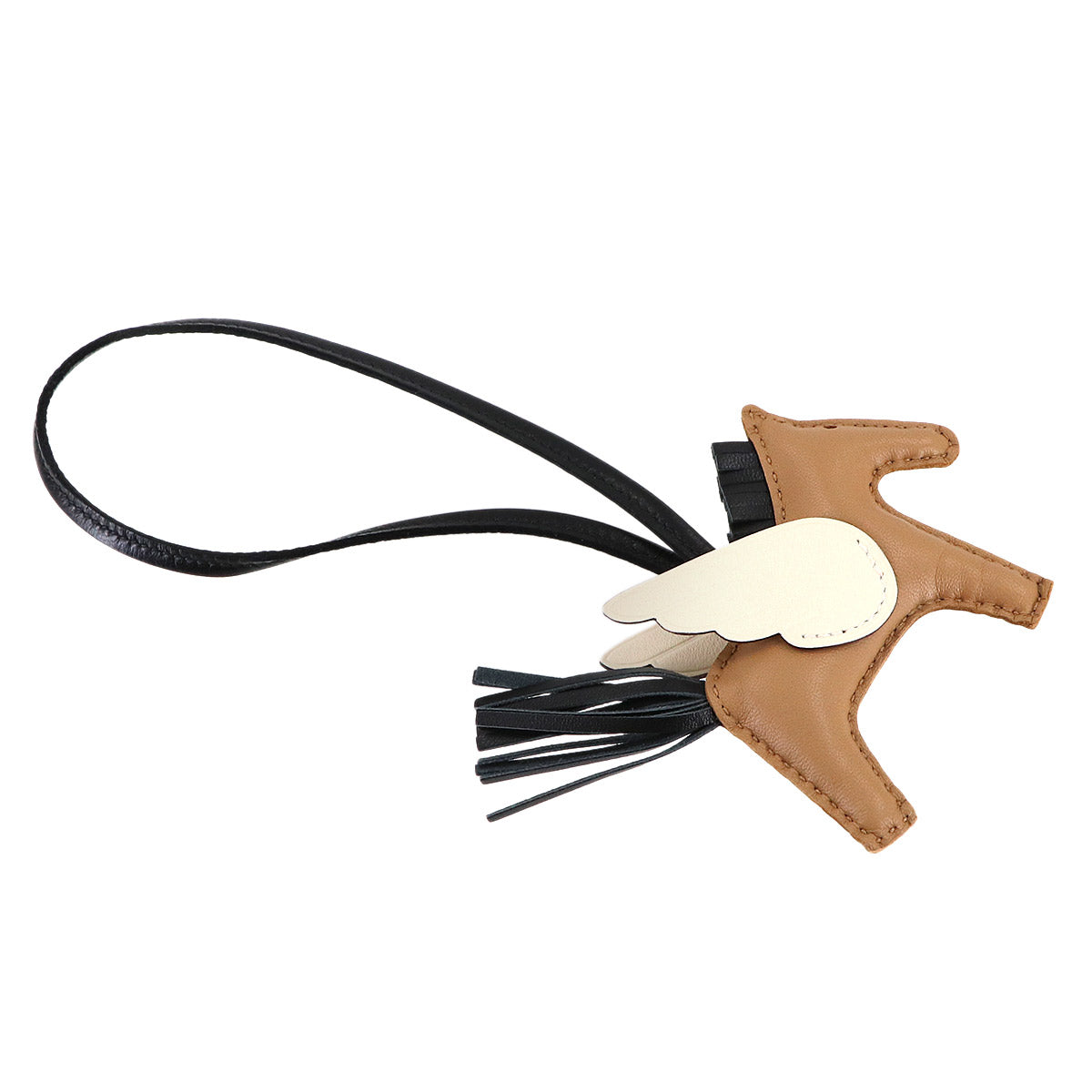 Rodeo Pegasu PM Bag Charm Agneau Milo Chai Black Nata