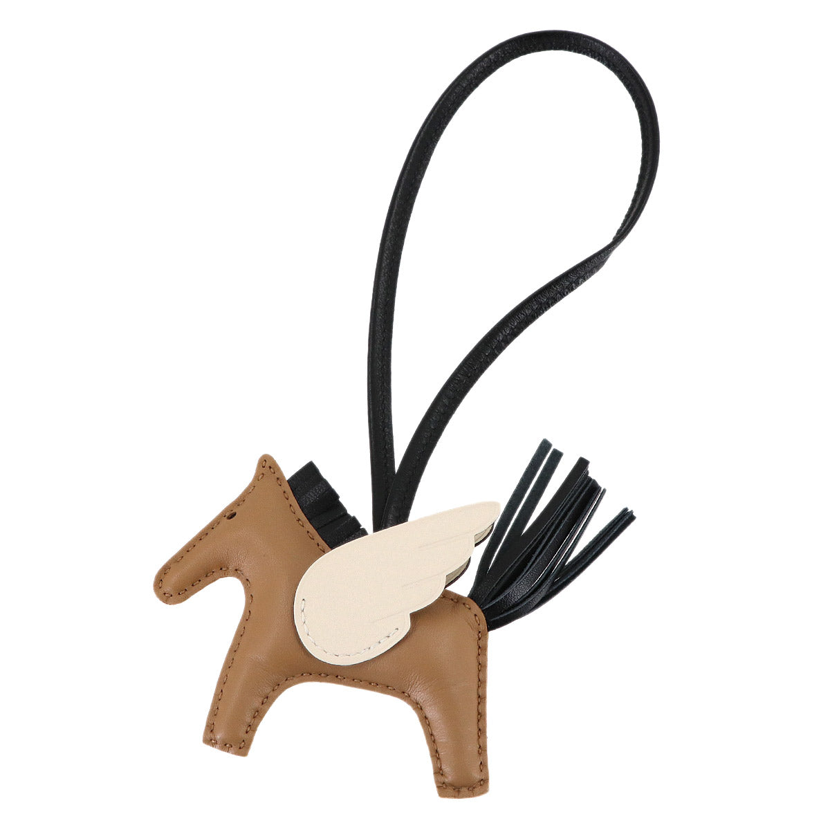 Rodeo Pegasu PM Bag Charm Agneau Milo Chai Black Nata