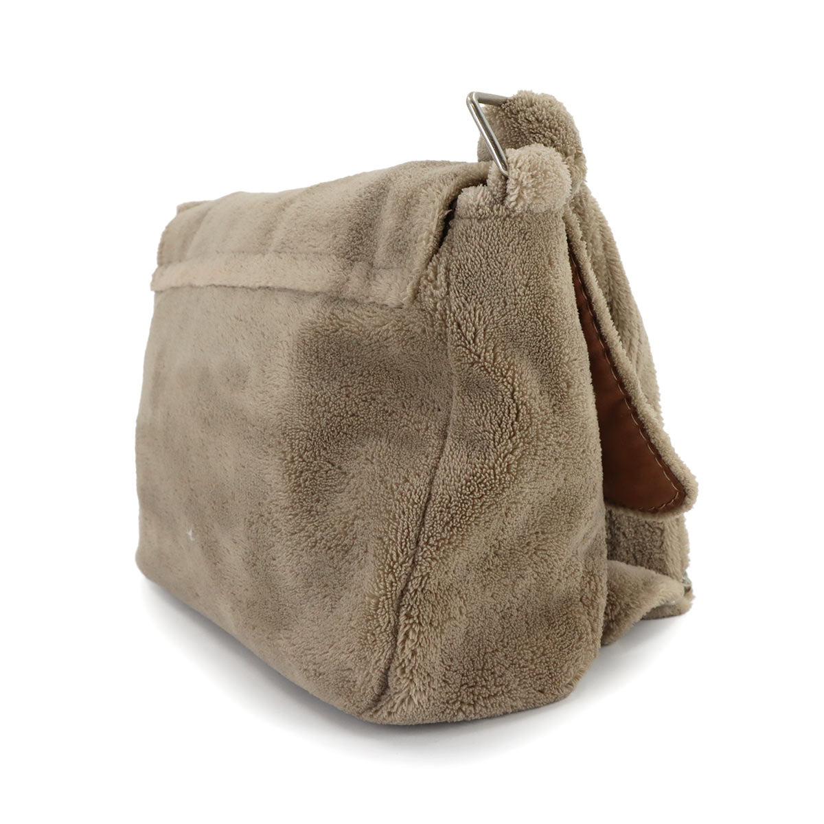 PRECISION Shoulder Bag Pile fabric Brown Coco Logos Purse