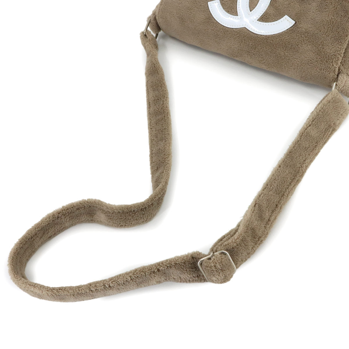 PRECISION Shoulder Bag Pile fabric Brown Coco Logos Purse
