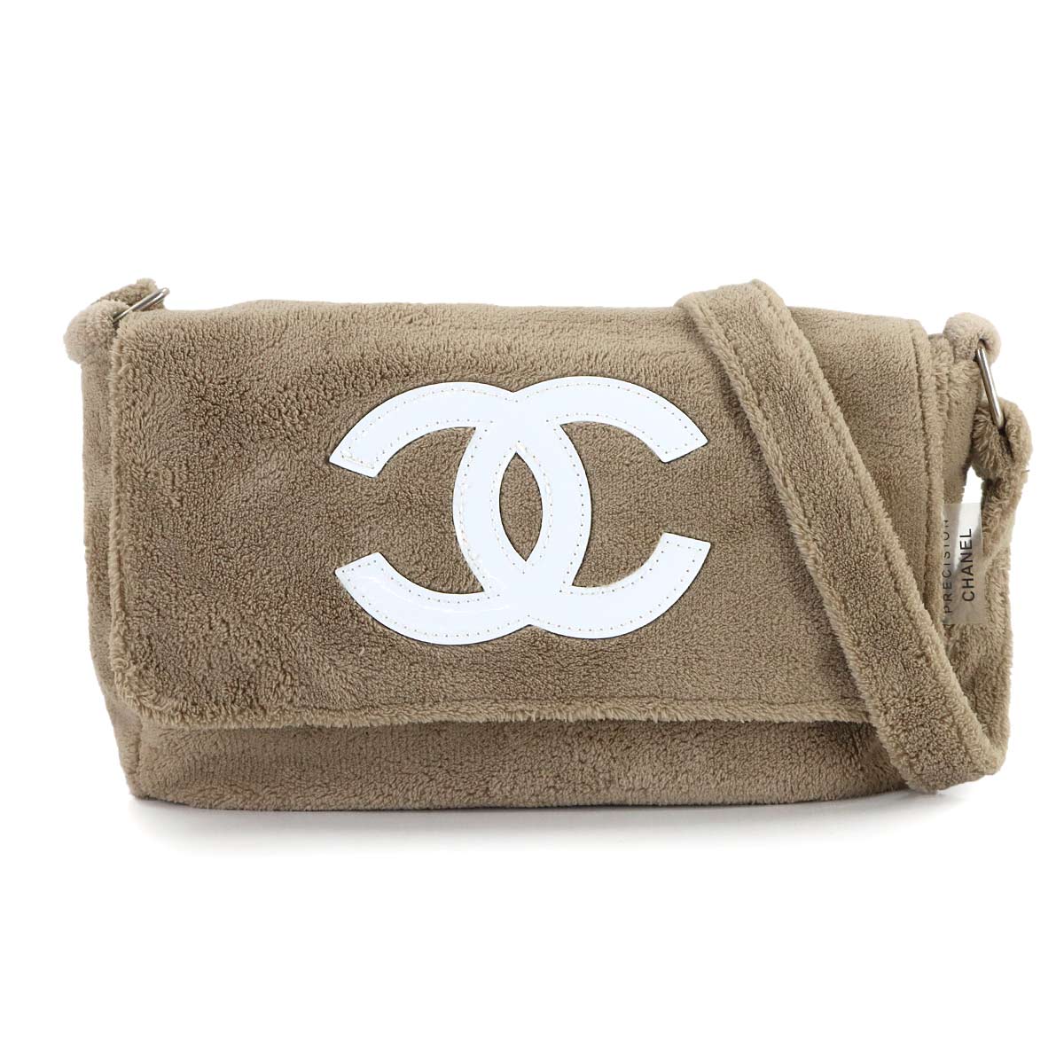 PRECISION Shoulder Bag Pile fabric Brown Coco Logos Purse