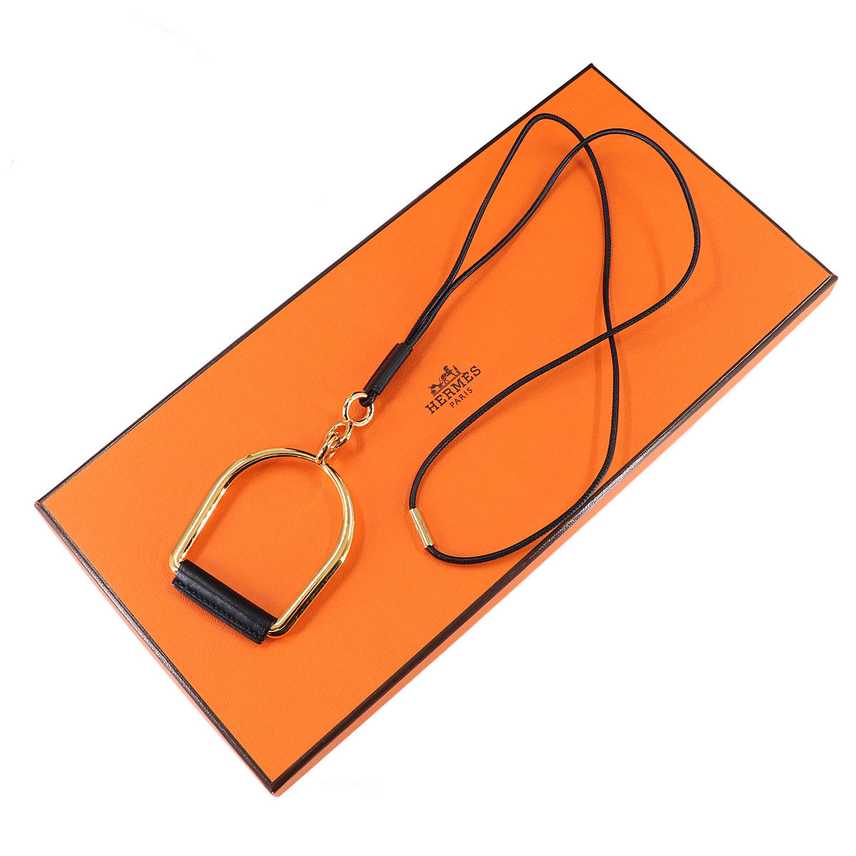 Heritage Equestre GM Necklace Pendant Gold Black Accessory