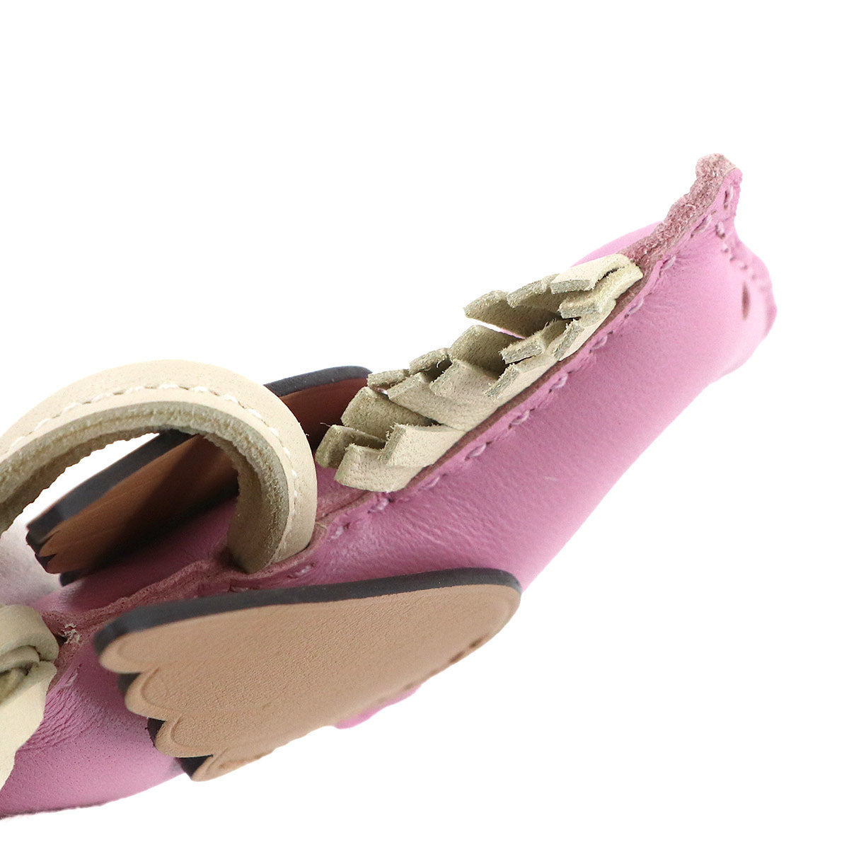 Rodeo Pegasus PM Bag Charm Agneau Milo Mauve sylvestre Craie