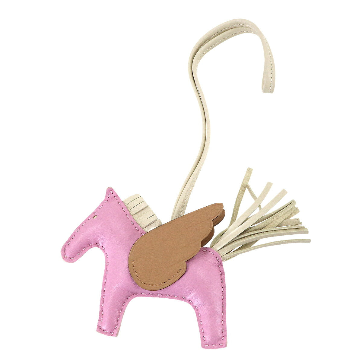Rodeo Pegasus PM Bag Charm Agneau Milo Mauve sylvestre Craie
