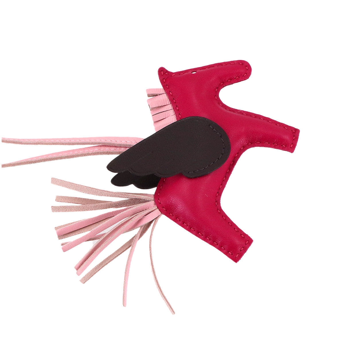 Rodeo Pegasus PM Bag Charm Agneau Milo Veau Swift Framboise