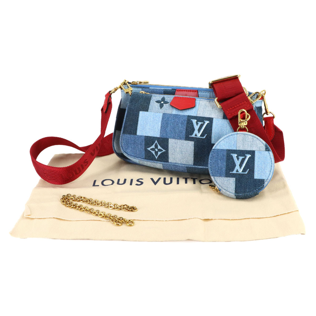 Denim Monogram Multi Pochette Accessoires Shoulder M44990