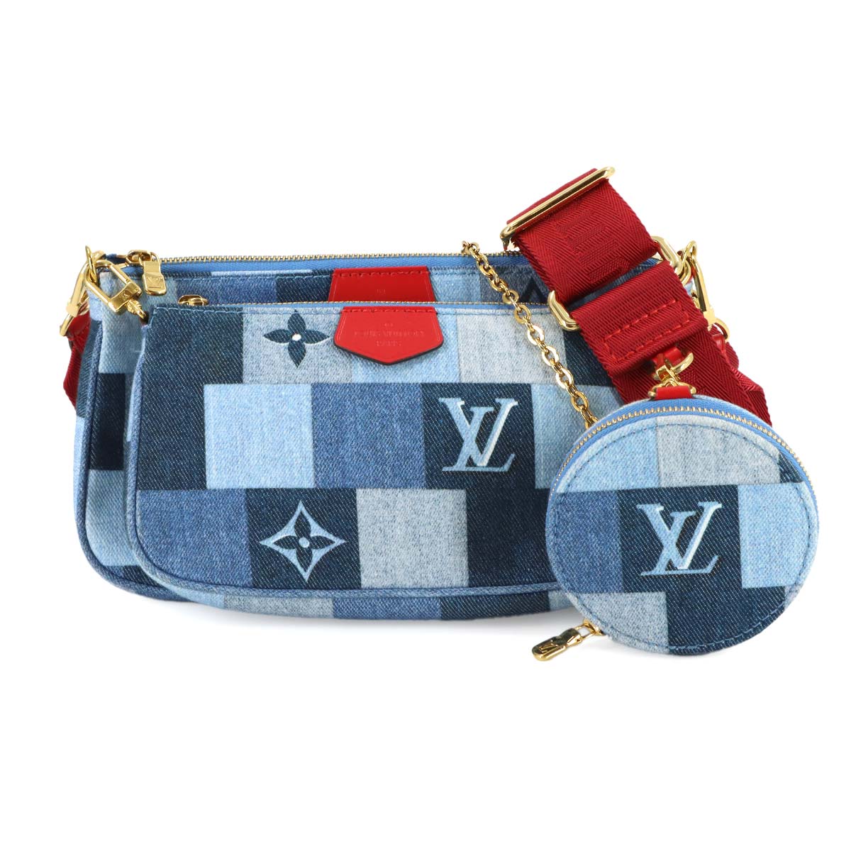 Denim Monogram Multi Pochette Accessoires Shoulder M44990