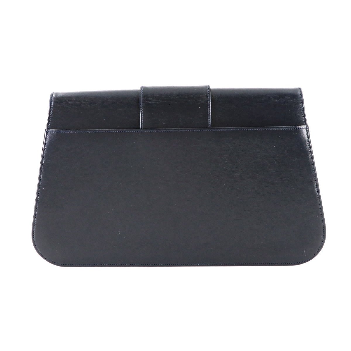 Sapphire Line Chain Shoulder Bag Leather Navy