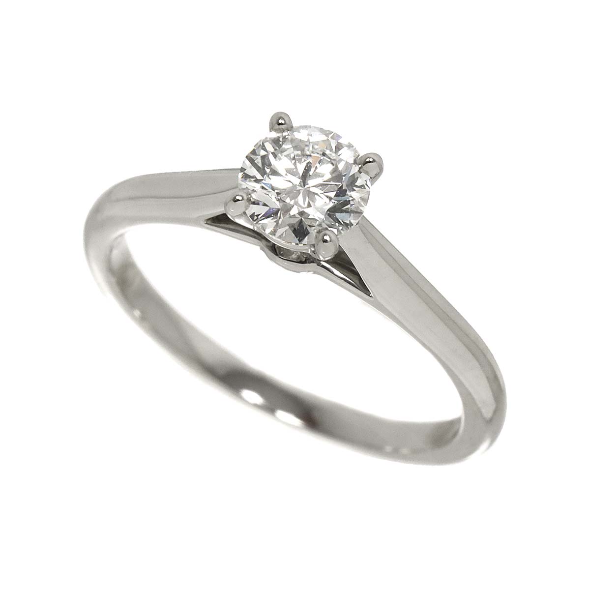 Diamond 0.45ct F/VVS2/3EX Ring Pt Platinum size47 4(US)