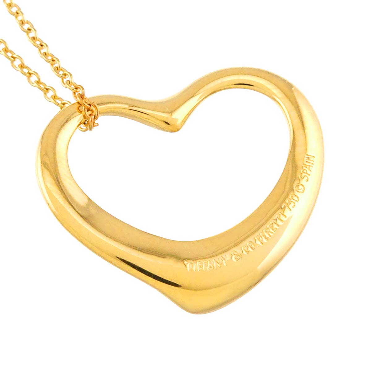 Open Heart Necklace 18K Yellow Gold 750