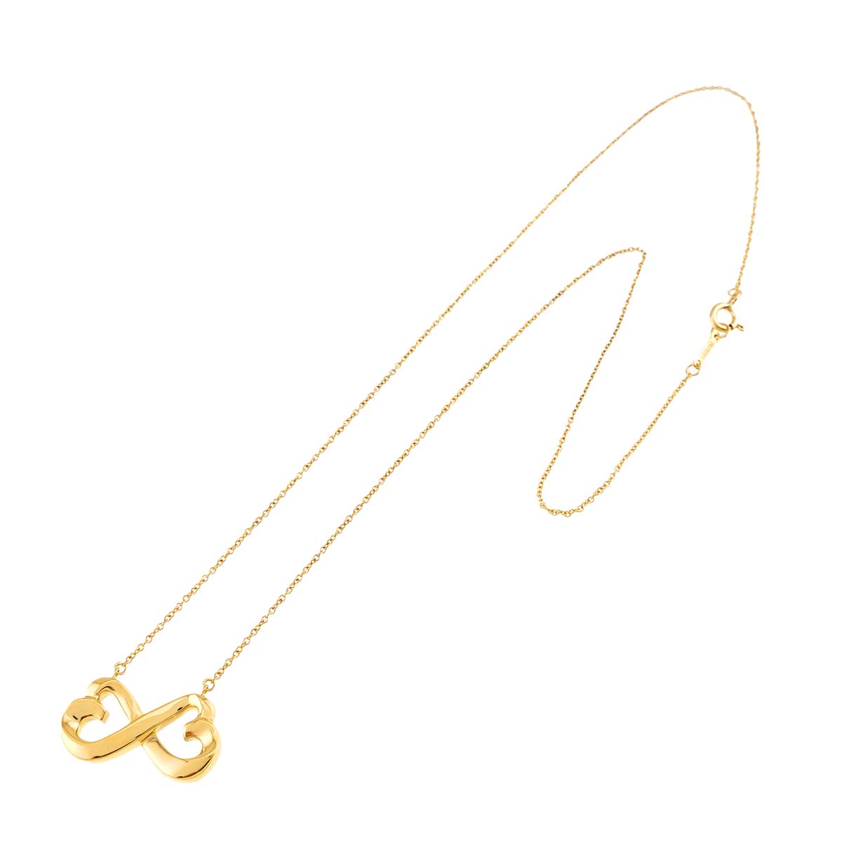 Double Loving Heart Necklace 18K Yellow Gold 750