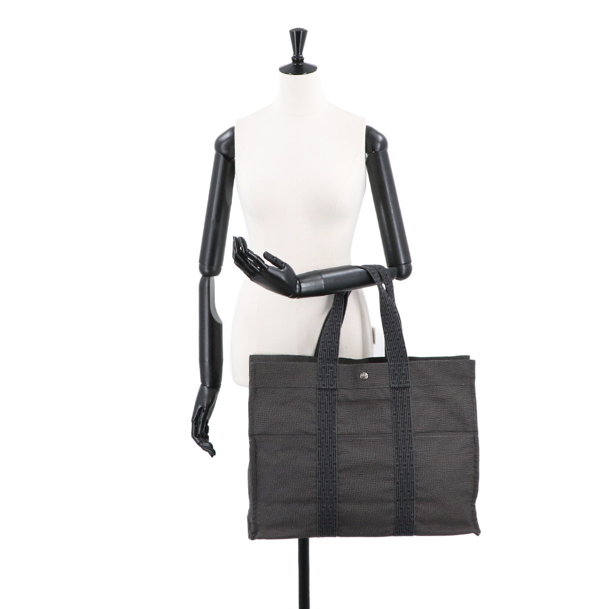 Herline Tote GM Bag Canvas Gray Purse