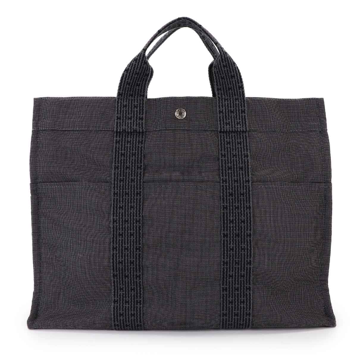 Herline Tote MM Bag Canvas Gray Unisex Purse
