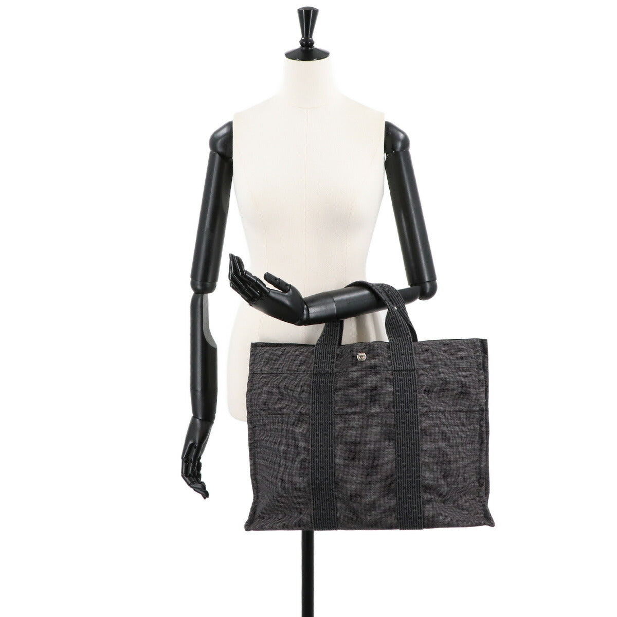 Herline Tote MM Bag Canvas Gray Unisex Purse