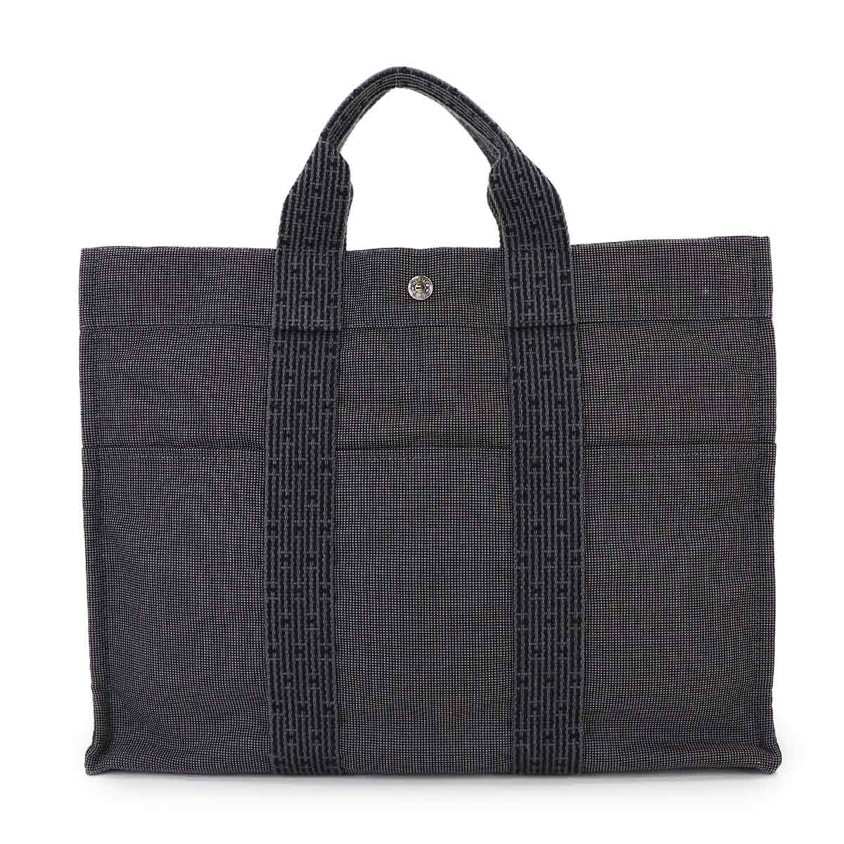 Herline Tote MM Bag Canvas Gray Unisex Purse