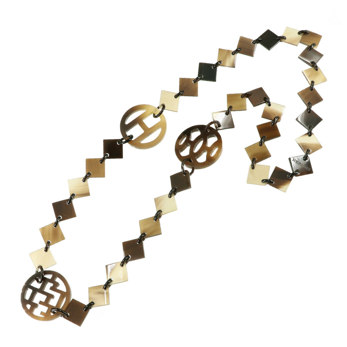 Diva Long Necklace Buffalo Horn Brown Accessory