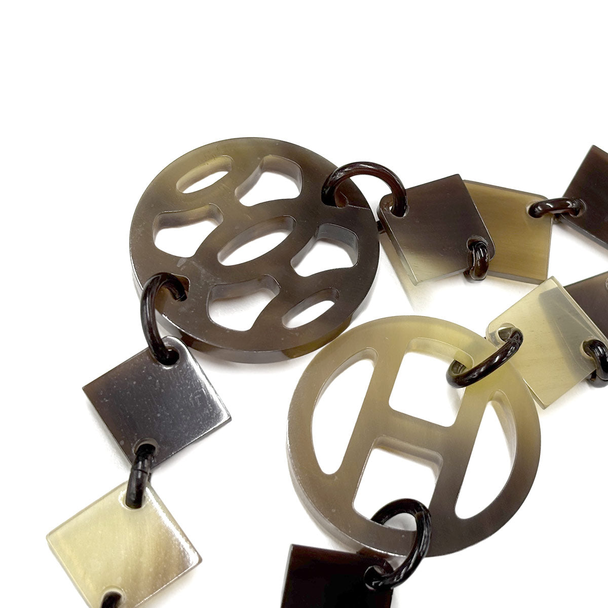 Diva Long Necklace Buffalo Horn Brown Accessory