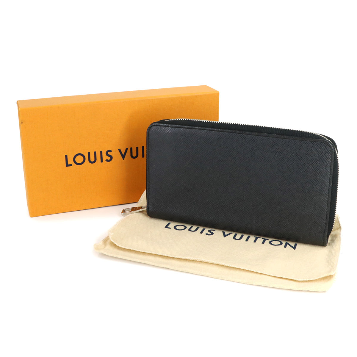 Taiga Zippy Organizer Long Wallet Leather Ardoise M30513