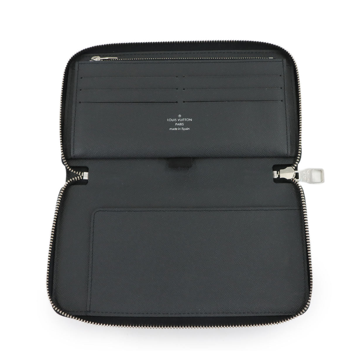 Taiga Zippy Organizer Long Wallet Leather Ardoise M30513