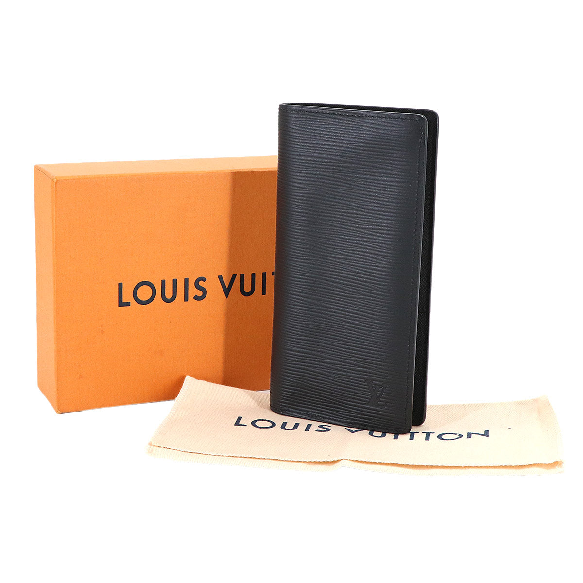 Epi Brazza Wallet Leather Black M60622 Purse