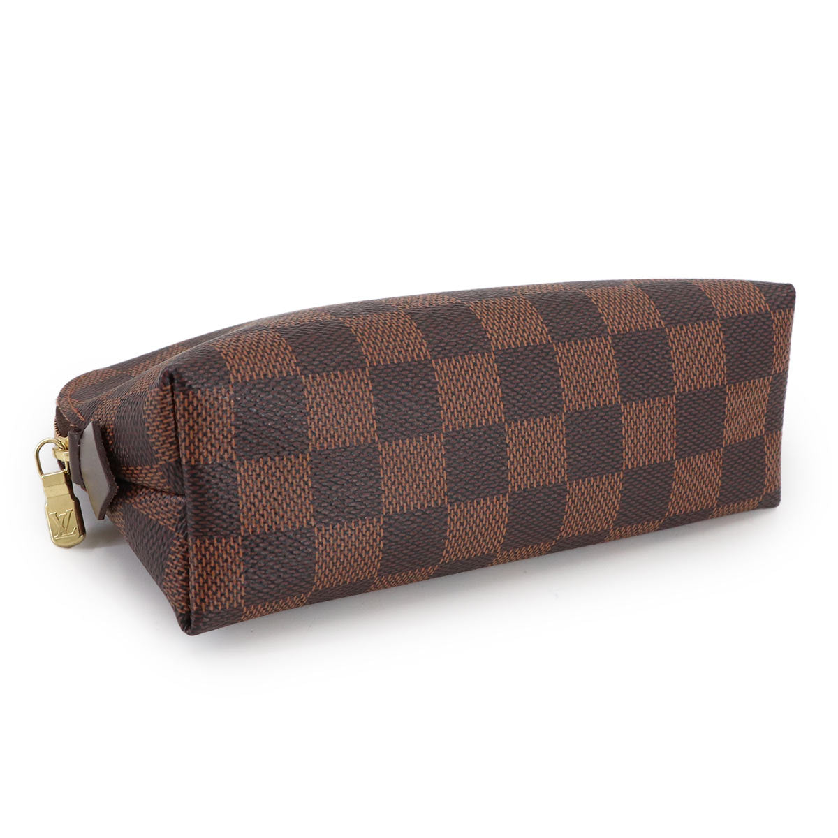 Damier Cosmetic Pouch PM Ebene Brown N47516 Purse