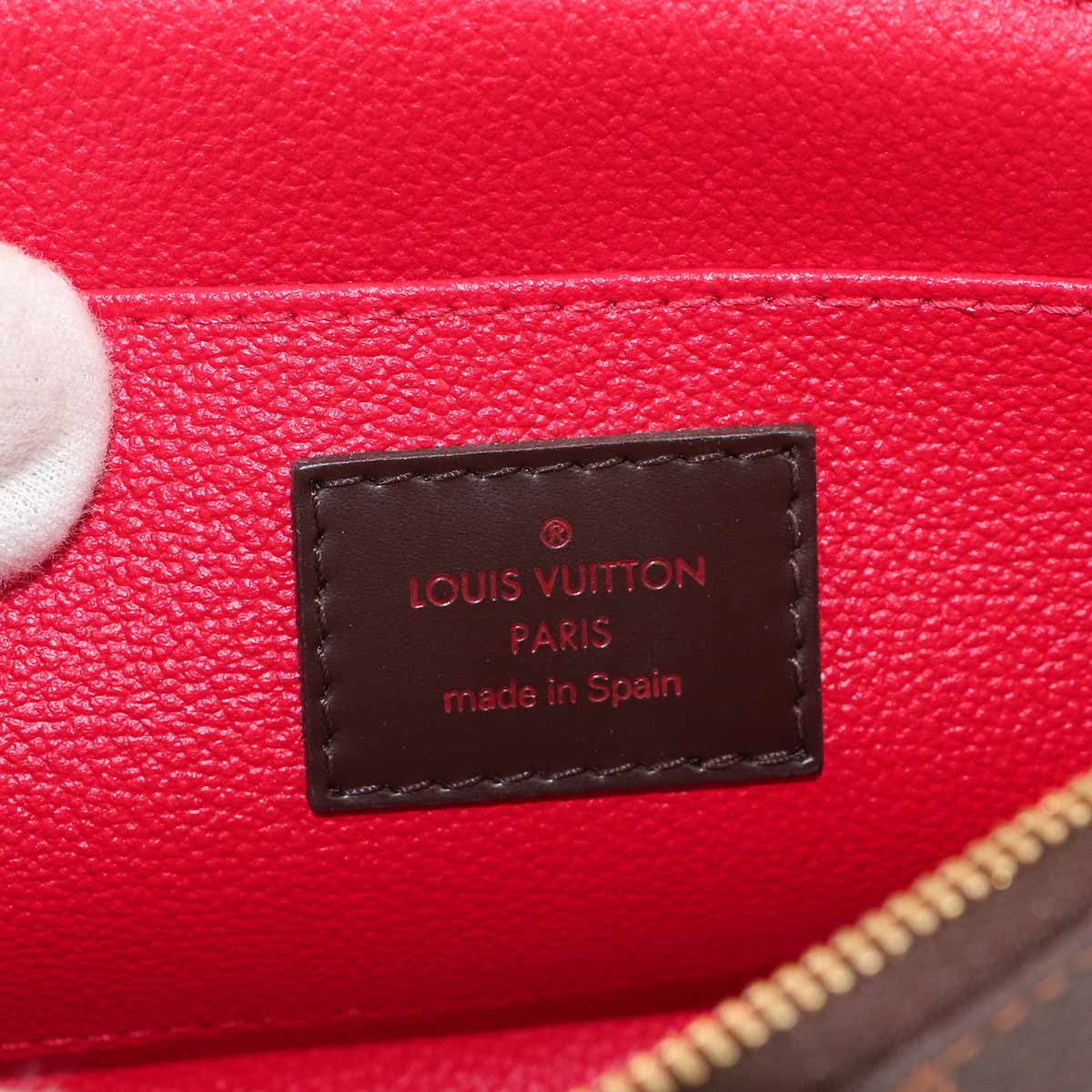 Damier Cosmetic Pouch PM Ebene Brown N47516 Purse