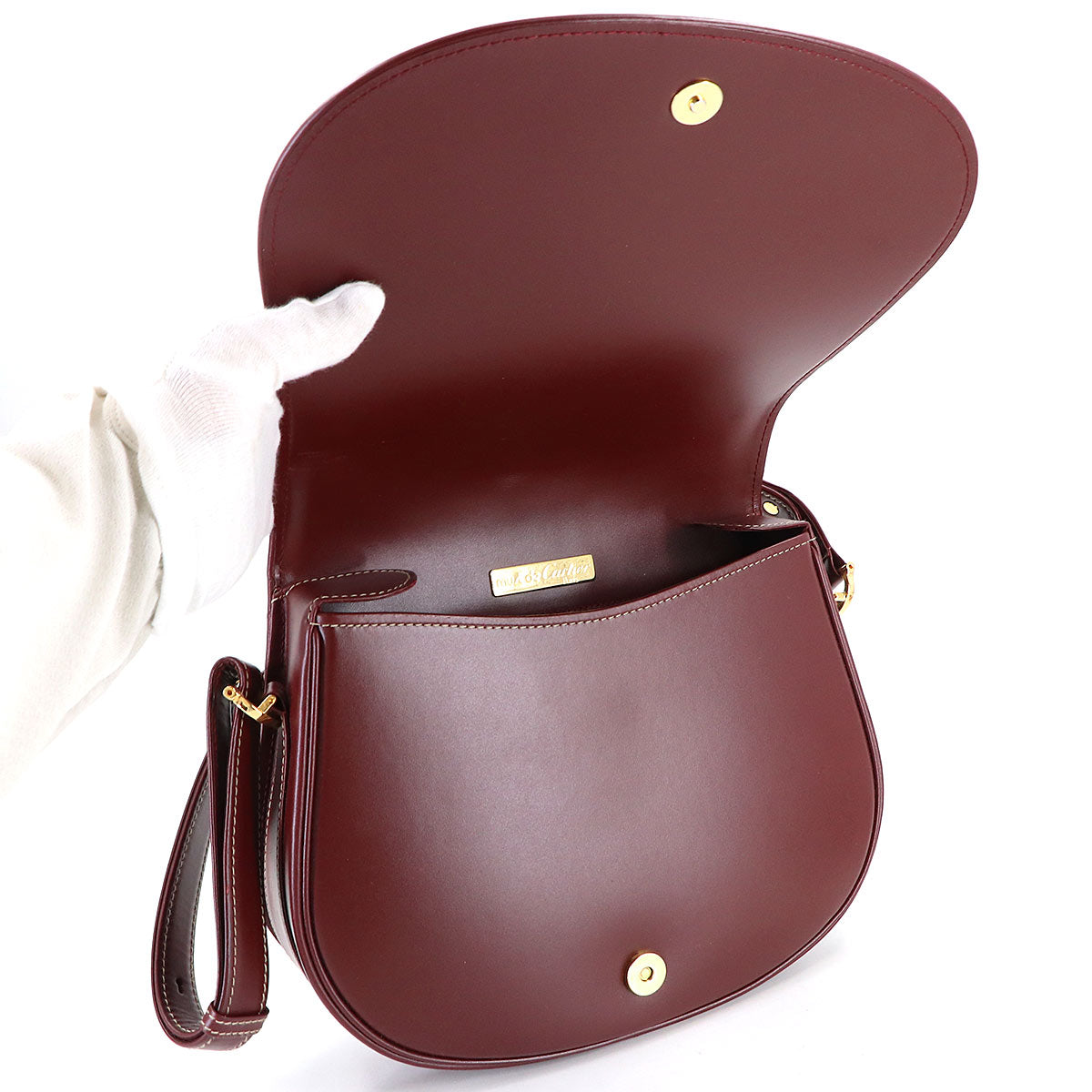 Must Line Shoulder Bag Leather Bordeaux Purse