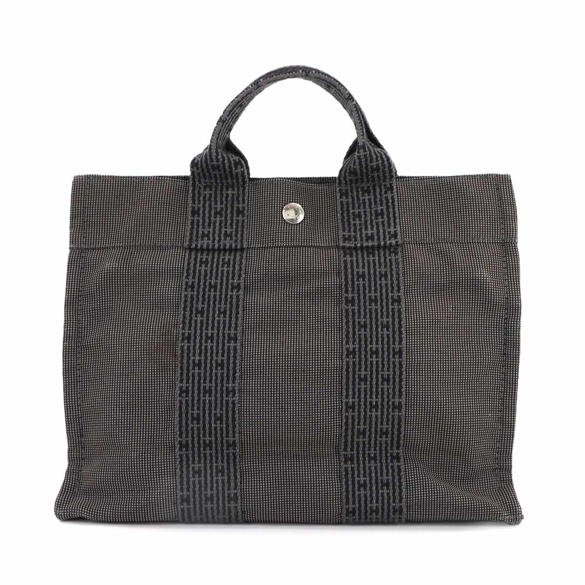 Herline Tote PM Bag Canvas Gray Unisex Purse