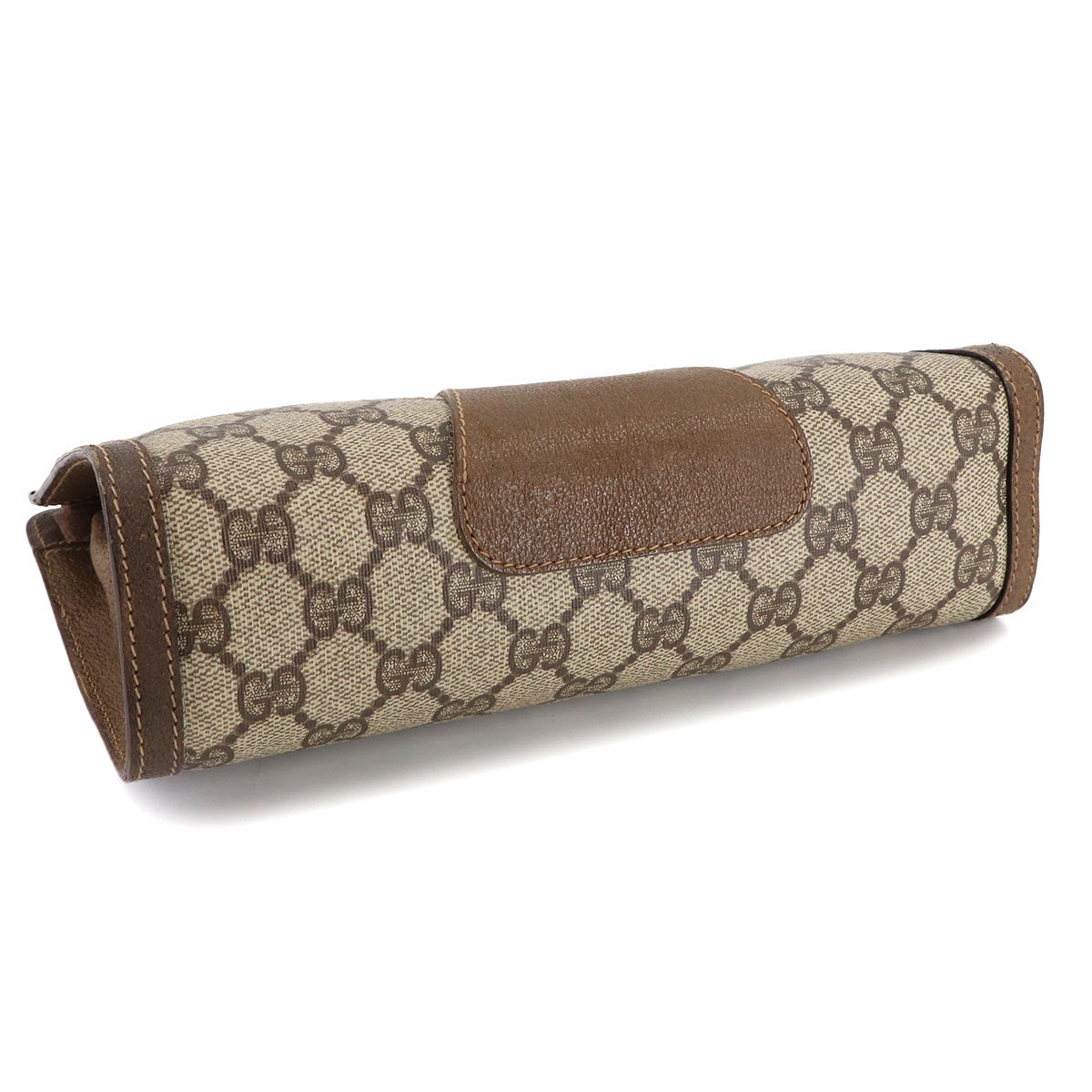 Clutch Bag GG Supreme Beige Brown 89.01.32 Vintage Purse