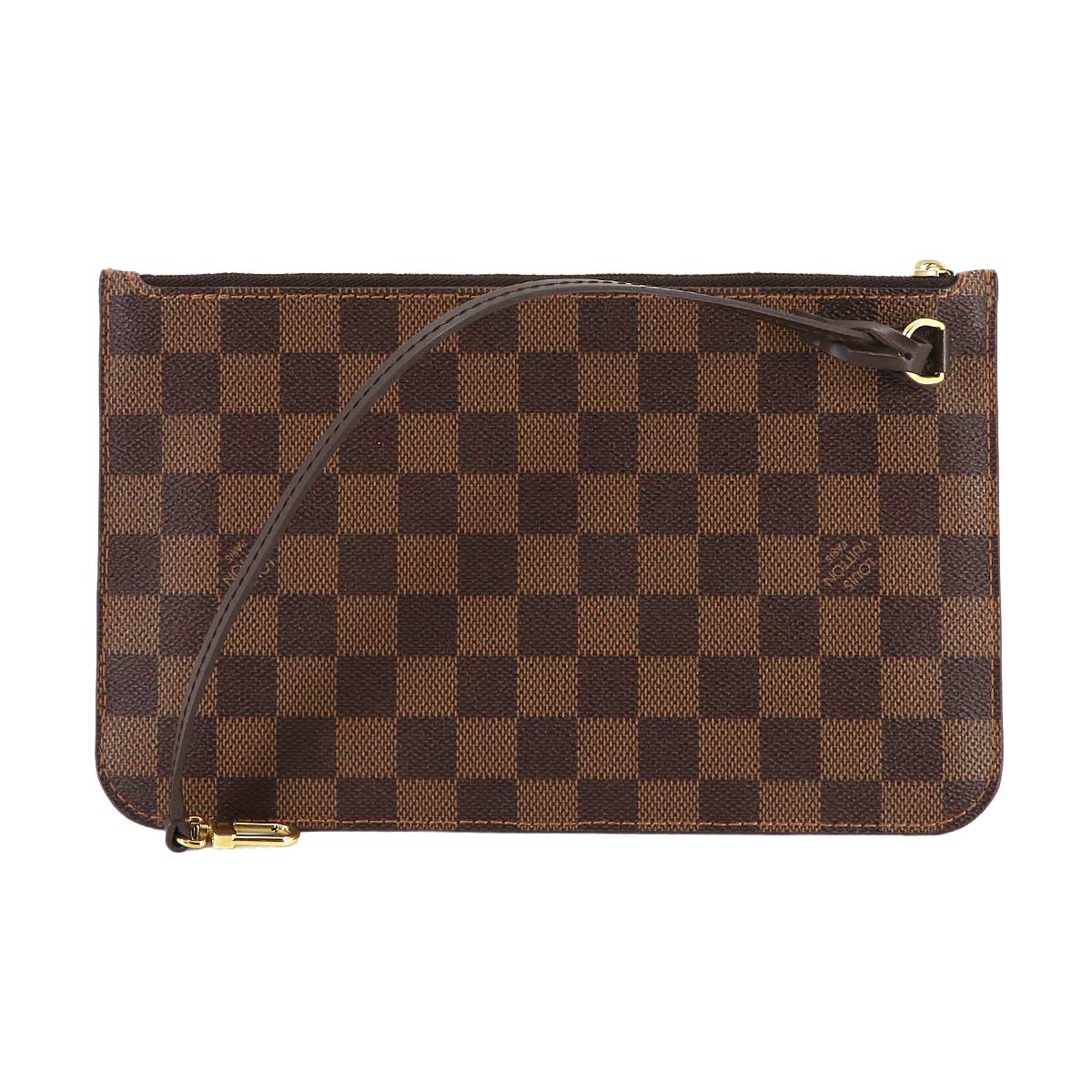 Damier Pouch Ebene Brown Purse