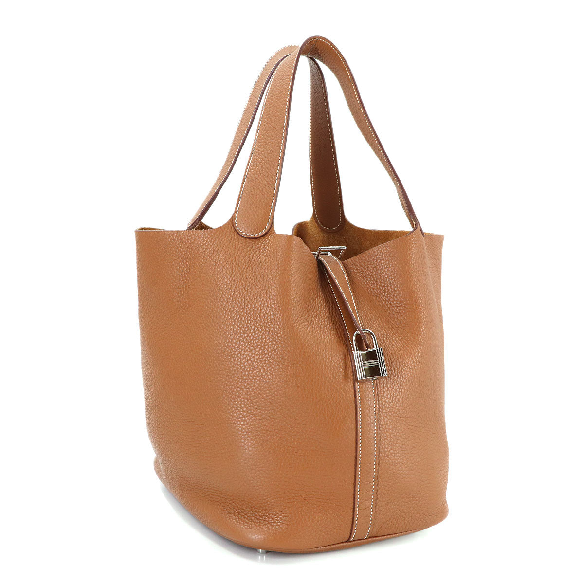 Picotin Lock 26 GM Hand Bag Taurillon Clemence Gold Purse