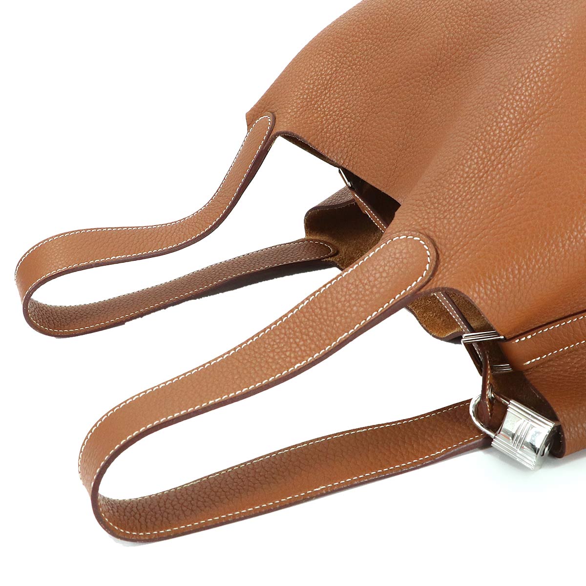 Picotin Lock 26 GM Hand Bag Taurillon Clemence Gold Purse