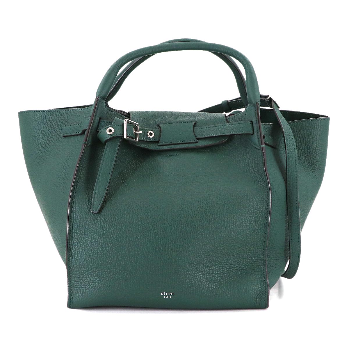 Big Bag Small With Longstrap Hand Shoulder Bag Leather Green