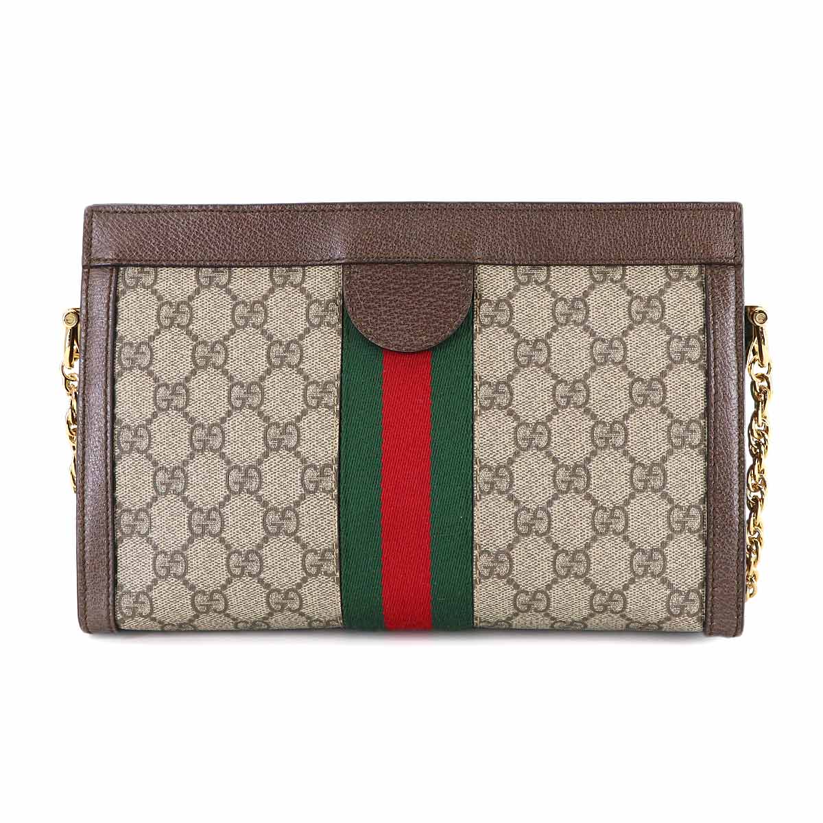 Ophidia Small Shoulder Bag GG Supreme Leather Beige 503877