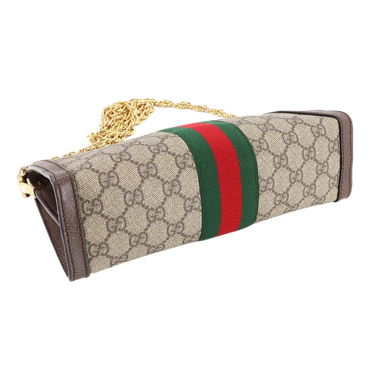 Ophidia Small Shoulder Bag GG Supreme Leather Beige 503877