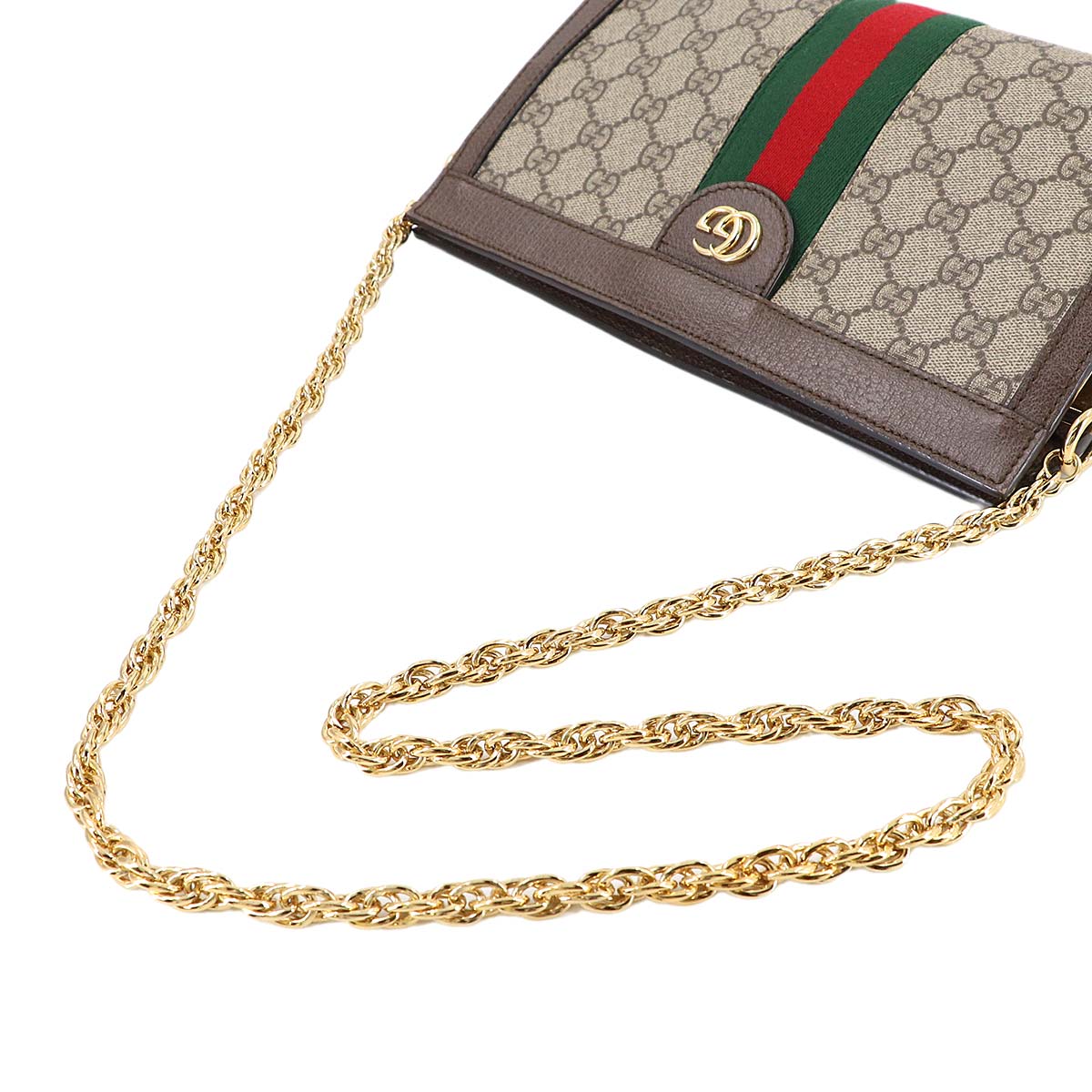 Ophidia Small Shoulder Bag GG Supreme Leather Beige 503877