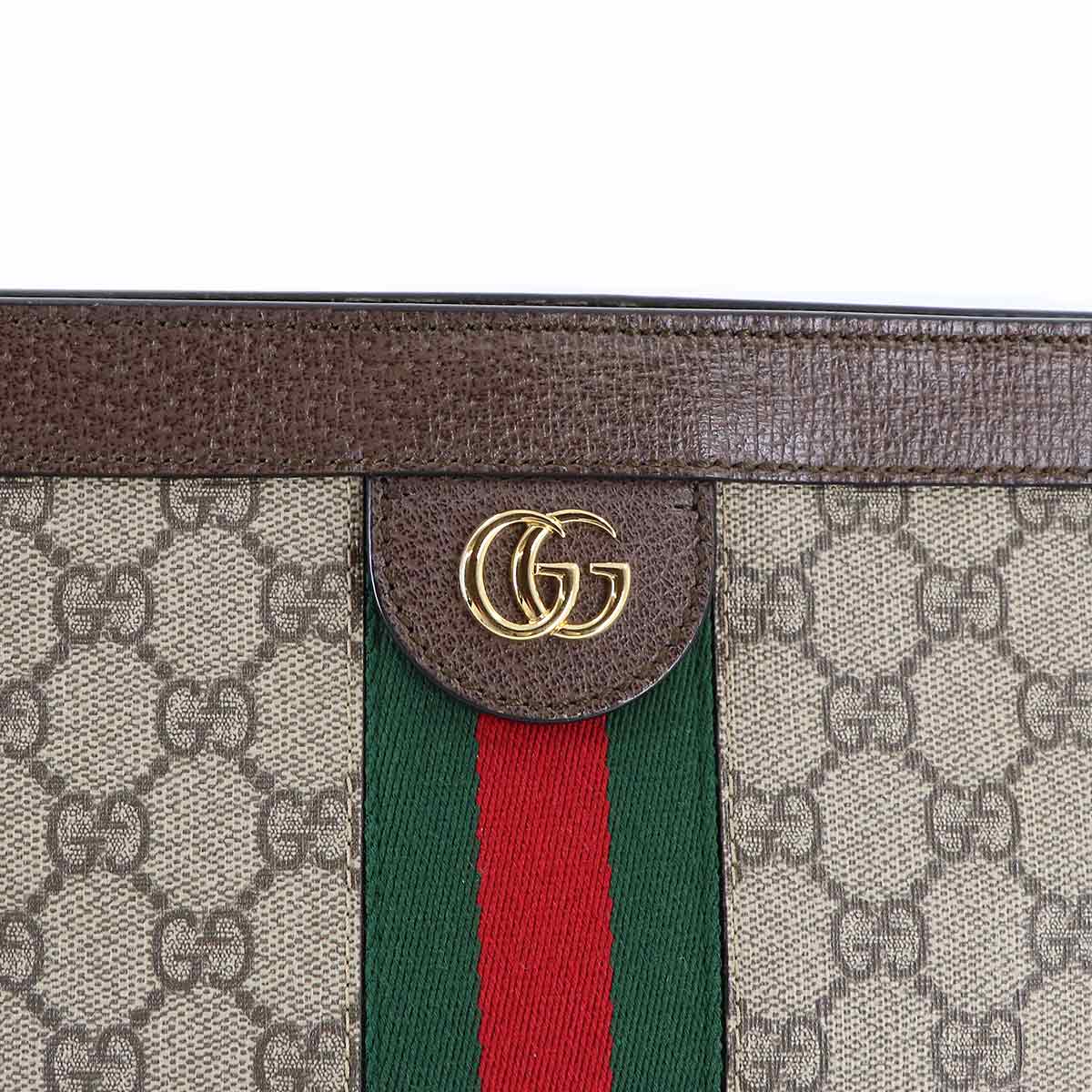 Ophidia Small Shoulder Bag GG Supreme Leather Beige 503877