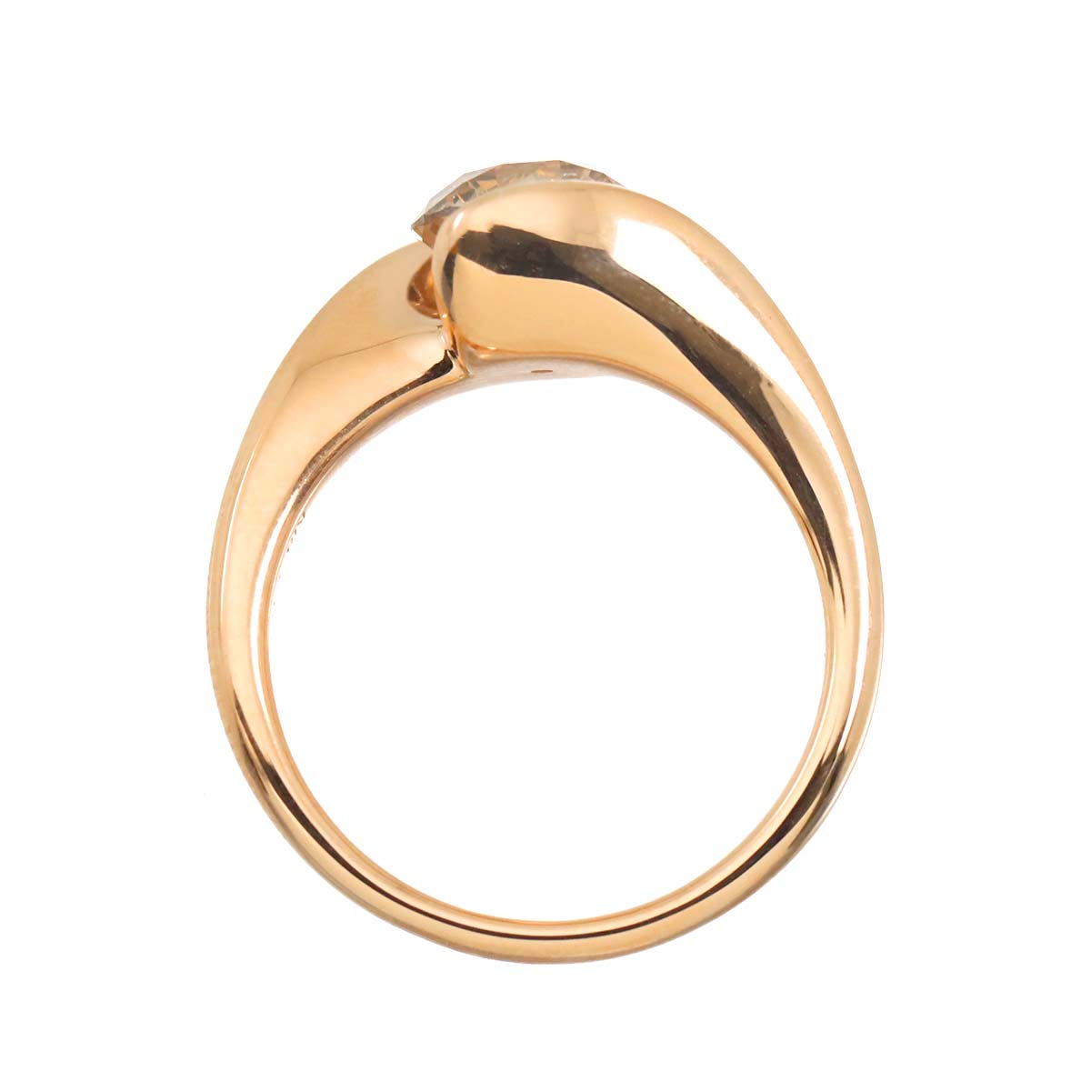 BrownDiamond 2.058ct Ring 18K K18 PG 750 size7.25-7.5(US)