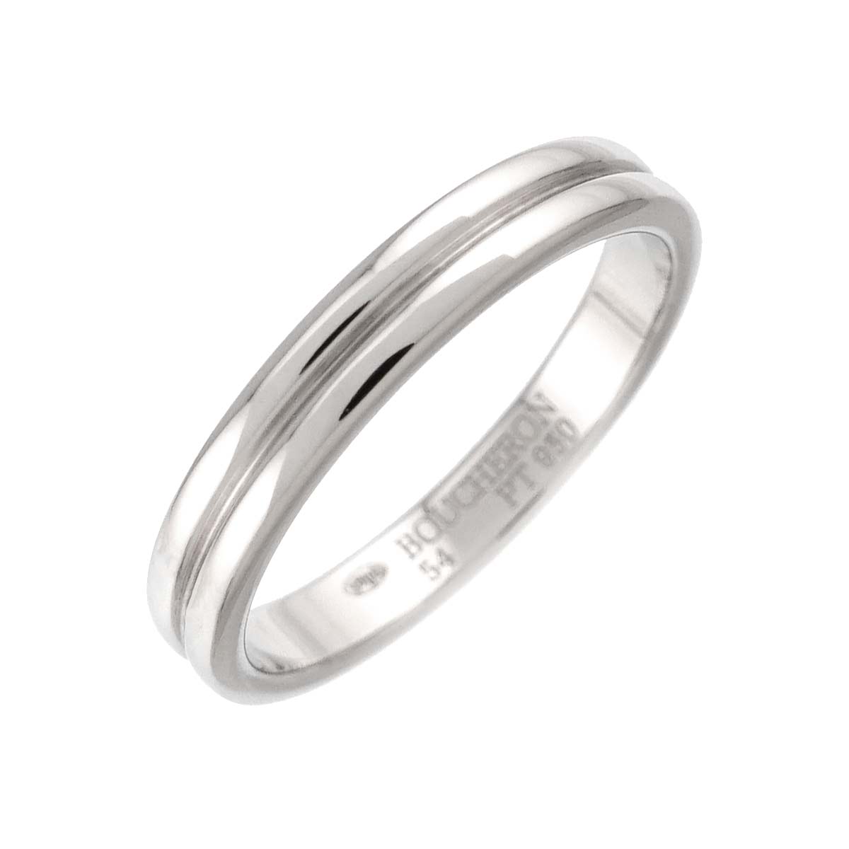 Godron Ring Pt Platinum Size54 6.5-6.75(US)