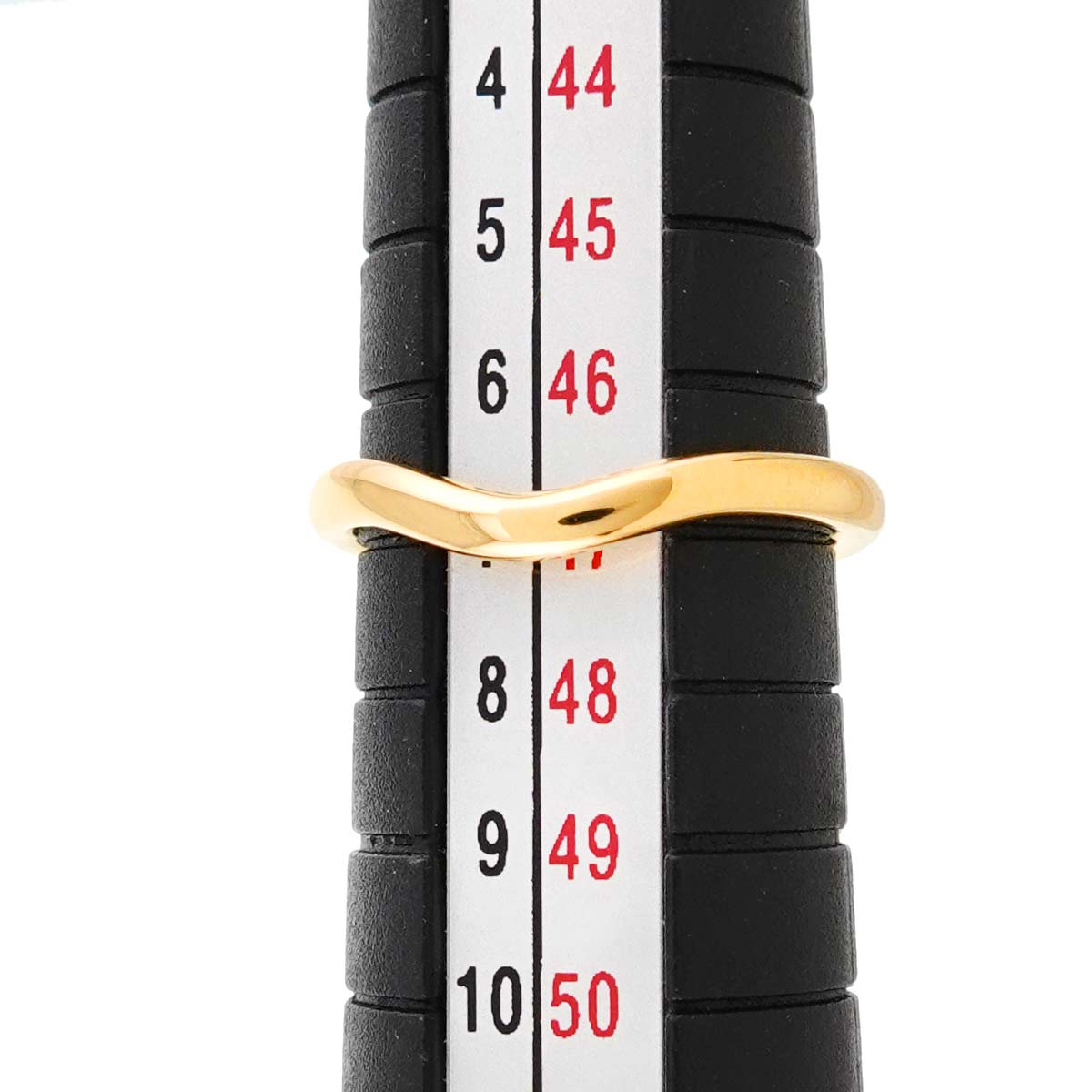 Curved Band Ring 18K Yellow Gold 750 size4(US)