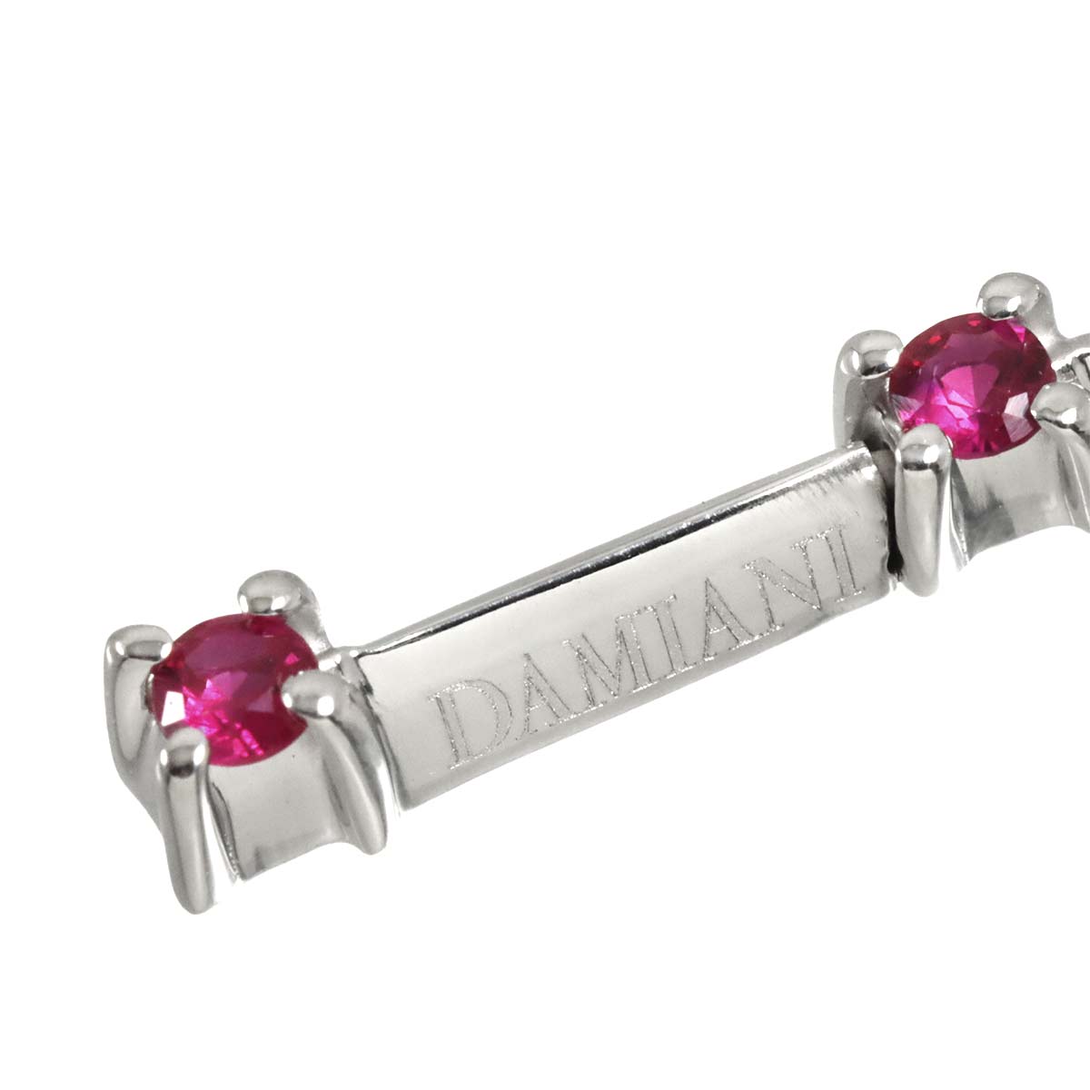 FRAMMENTI cross Ruby Diamond Necklace 18K WG 750