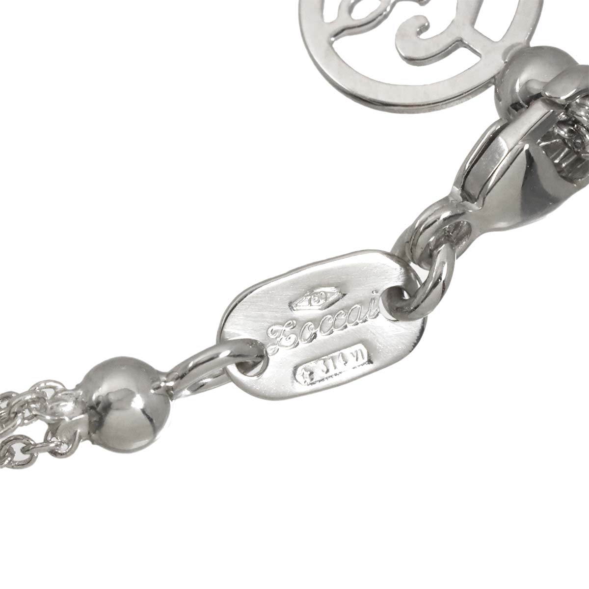 Diamond Cross Necklace 18K White Gold 750