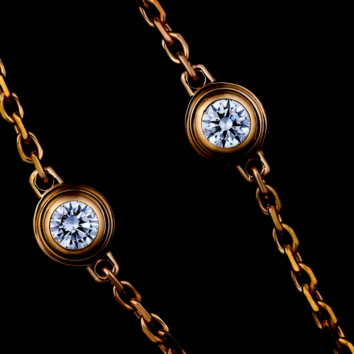 d Amour Diamond 12P Necklace 18K Pink Gold 750