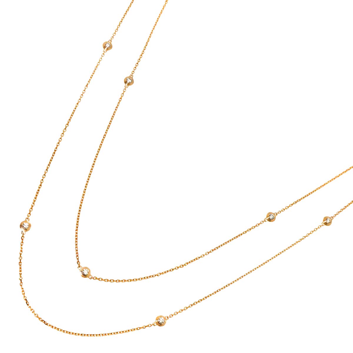 d Amour Diamond 12P Necklace 18K Pink Gold 750